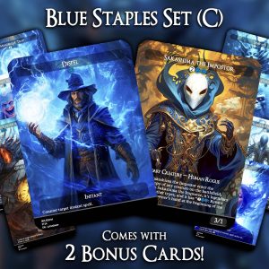 Blue Staples Set (C) - 10 Proxies + 2 Extra - Exclusive Designs for Collectors - Premium Proxy Cards!