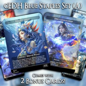 cEDH Blue Staples Set (A) - 10 Proxies + 2 Extra - Exclusive Designs for Collectors - Premium Proxy Cards!