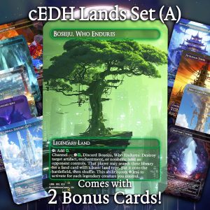 cEDH Lands Set (A) - 10 cards + 2 Bonus - 12 Premium Quality Proxies - Exclusive Artworks!