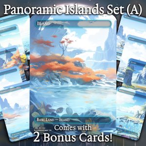 Panoramic Islands Set (A) - 10 cards + 2 Bonus - 12 Premium Quality Proxies - Exclusive Artworks!