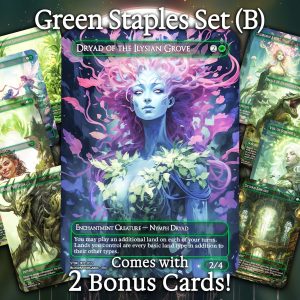 Green Staples Set (B) - 10 cards + 2 Bonus - 12 Premium Quality Proxies - Exclusive Artworks!