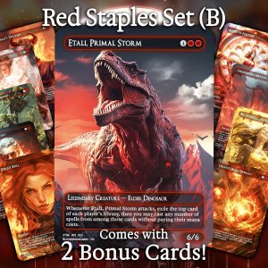 Red Staples Set (B) - 10 cards + 2 Bonus - 12 Premium Quality Proxies - Exclusive Artworks!