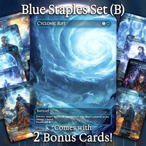 Blue Staples Set (B) - 10 cards + 2 Bonus - 12 Premium Quality Proxies - Exclusive Artworks!