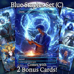 Blue Staples Set (C) - 10 cards + 2 Bonus - 12 Premium Quality Proxies - Exclusive Artworks!