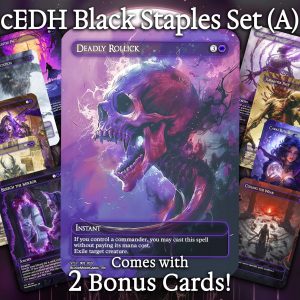 cEDH Black Staples Set (A) - 10 cards + 2 Bonus - 12 Premium Quality Proxies - Exclusive Artworks!