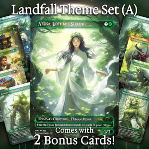 Landfall Theme Set (A) - 10 cards + 2 Bonus - 12 Premium Quality Proxies - Exclusive Artworks!