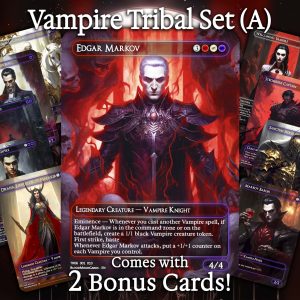 Vampire Tribal Set (A) - 10 cards + 2 Bonus - 12 Premium Quality Proxies - Exclusive Artworks!