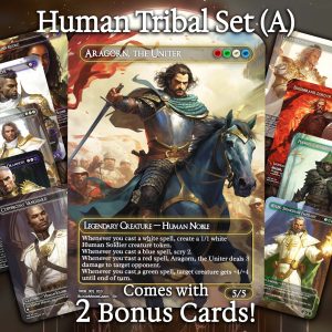 Human Tribal Set (A) - 10 cards + 2 Bonus - 12 Premium Quality Proxies - Exclusive Artworks!