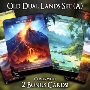 Old Dual Lands Set (A) - 10 Proxies + 2 Extra - Exclusive Designs for Collectors - Premium Proxy Cards!