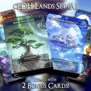 cEDH Lands Set (A) - 10 Proxies + 2 Extra - Exclusive Designs for Collectors - Premium Proxy Cards!