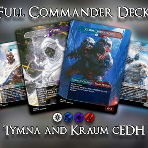 Tymna and Kraum cEDH Commander Deck - 100 Premium Proxy Cards - Unique Art Designs!