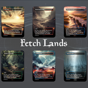 Custom Fetch Land Proxies Bundle for MTG - Artistic Magic Cards Set - Arid Mesa, Misty Rainforest & More - Durable, Casual Play