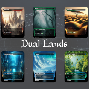 Ultimate 10-Piece MTG Dual Lands Proxy Collection - Handcrafted, Artistic MTG Proxies - Premium Quality for Casual Play