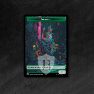 MTG Proxy Token Squirrel (Cyberpunk)
