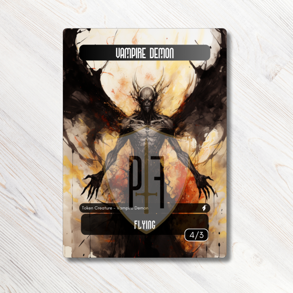 MTG Proxy Token: Vampire Demon - MTGEtsy
