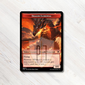 MTG Proxy token: Dragon Elemental (Thunder Junction)