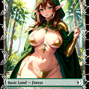Forest v1 (MTG Forest Basic Land Proxy) // mtg proxy, mtg proxies, magic the gathering proxy, mtg, anime proxy, mtg waifu proxy