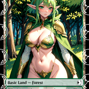 Forest v2 (MTG Forest Basic Land Proxy) // mtg proxy, mtg proxies, magic the gathering proxy, mtg, anime proxy, mtg waifu proxy, MTG Basic