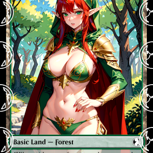 Forest v3 (MTG Forest Basic Land Proxy) // mtg proxy, mtg proxies, magic the gathering proxy, mtg, anime proxy, mtg waifu proxy, mtg basic