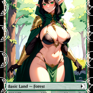 Forest v4 (MTG Forest Basic Land Proxy) // mtg proxy, mtg proxies, magic the gathering proxy, mtg, anime proxy, mtg waifu proxy, mtg basic