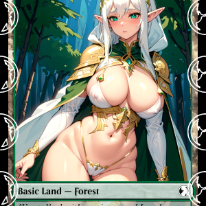 Forest v5 (MTG Forest Basic Land Proxy) // mtg proxy, mtg proxies, magic the gathering proxy, mtg, anime proxy, mtg waifu proxy, mtg basic