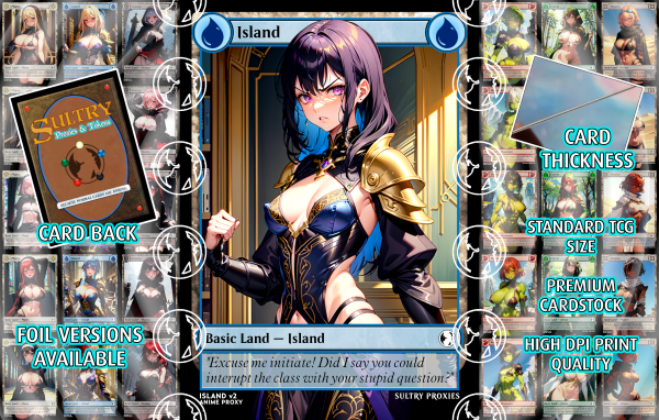 Island v2 Basic Land Proxy | Sultry Proxies Fan-Made Accessory for Playtesting - Image 3