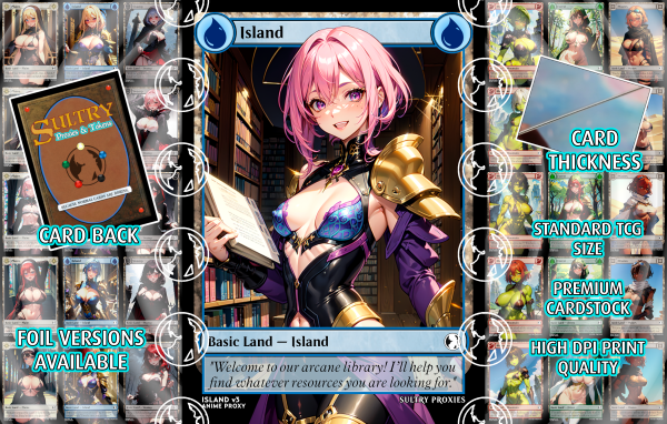Island v3 Basic Land Proxy | Sultry Proxies Fan-Made Accessory for Playtesting - Image 3