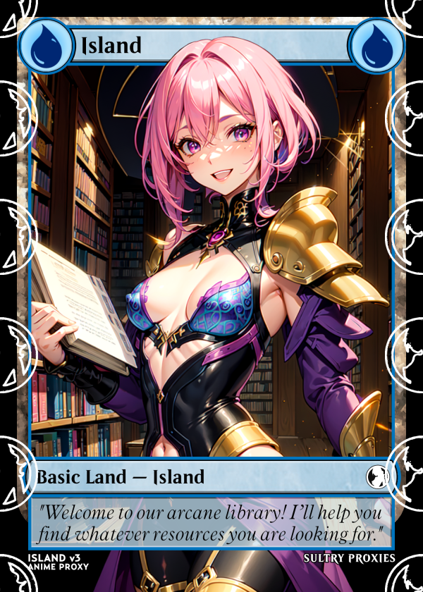 Island v3 Basic Land Proxy | Sultry Proxies Fan-Made Accessory for Playtesting