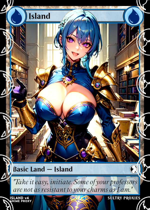 Island v4 Basic Land Proxy | Sultry Proxies Fan-Made Accessory for Playtesting