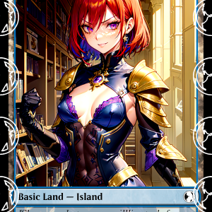Island v5 Basic Land Proxy | Sultry Proxies Fan-Made Accessory for Playtesting