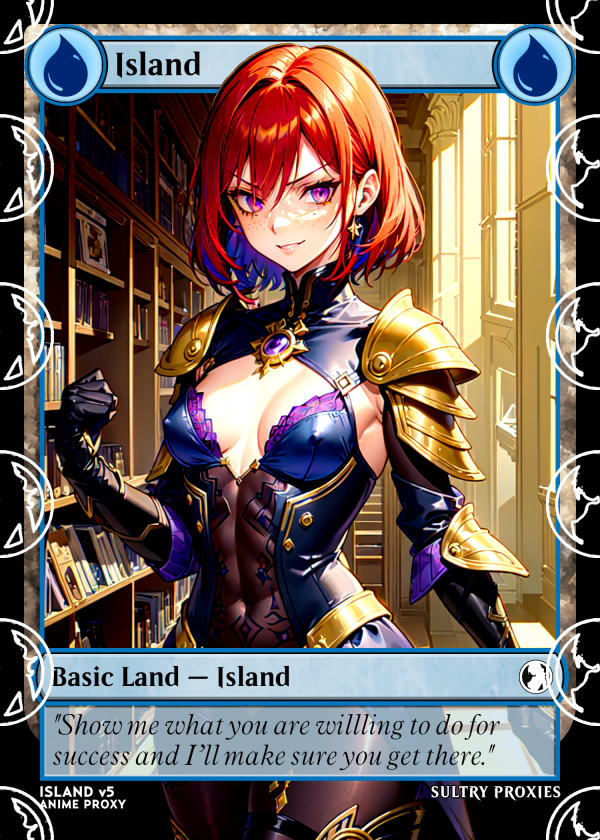 Island v5 Basic Land Proxy | Sultry Proxies Fan-Made Accessory for Playtesting