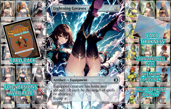 Lightning Greaves Proxy | Sultry Proxies Fan-Made Accessory for Playtesting - Image 3