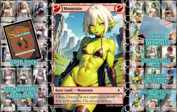 Mountain v2 Basic Land Proxy | Sultry Proxies Fan-Made Accessory for Playtesting - Image 3