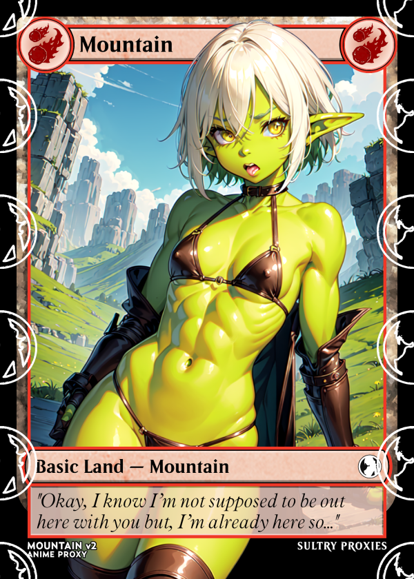 Mountain v2 Basic Land Proxy | Sultry Proxies Fan-Made Accessory for Playtesting