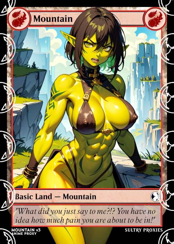 Mountain v3 Basic Land Proxy | Sultry Proxies Fan-Made Accessory for Playtesting