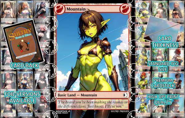 Mountain v5 Basic Land Proxy | Sultry Proxies Fan-Made Accessory for Playtesting - Image 3