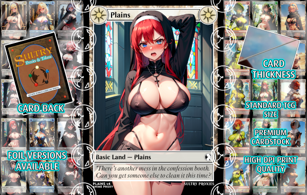 Plains v4 Basic Land Proxy | Sultry Proxies Fan-Made Accessory for Playtesting - Image 3
