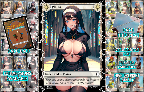 Plains v5 Basic Land Proxy | Sultry Proxies Fan-Made Accessory for Playtesting - Image 3