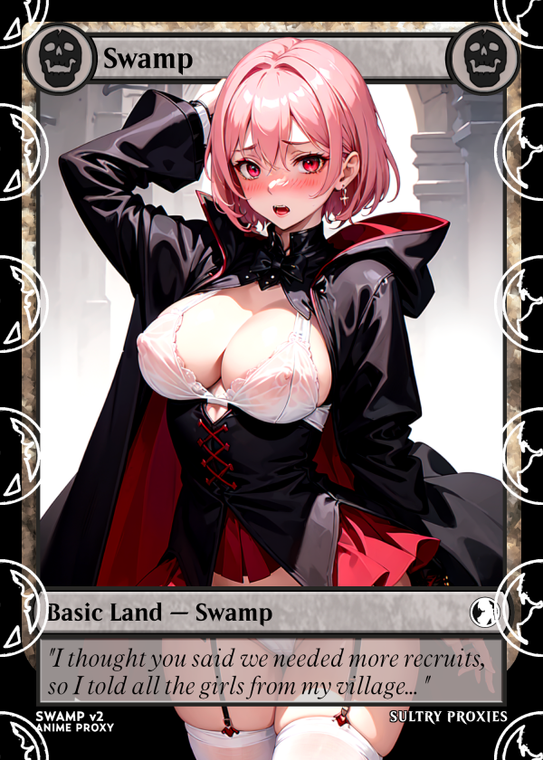 Swamp v2 Basic Land Proxy | Sultry Proxies Fan-Made Accessory for Playtesting