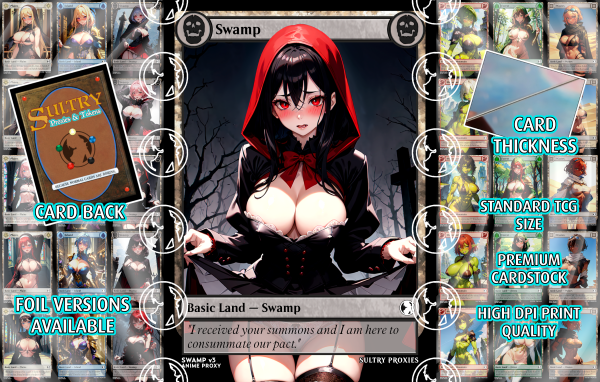 Swamp v3 Basic Land Proxy | Sultry Proxies Fan-Made Accessory for Playtesting - Image 3