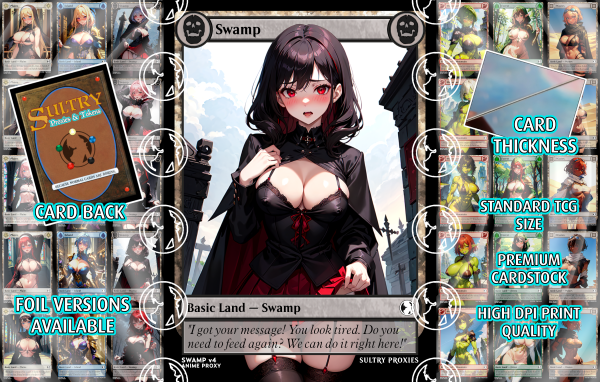 Swamp v4 Basic Land Proxy | Sultry Proxies Fan-Made Accessory for Playtesting - Image 3