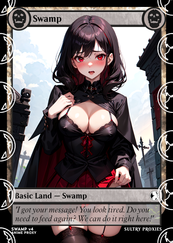 Swamp v4 Basic Land Proxy | Sultry Proxies Fan-Made Accessory for Playtesting