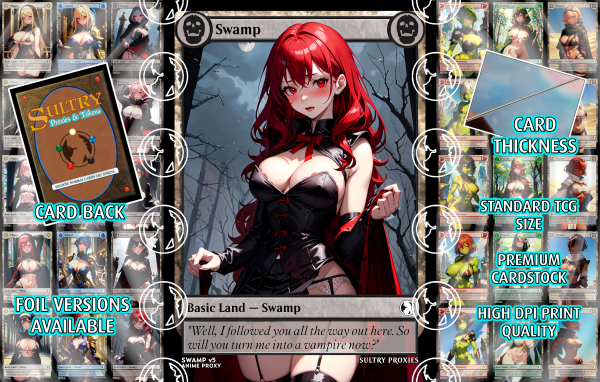 Swamp v5 Basic Land Proxy | Sultry Proxies Fan-Made Accessory for Playtesting - Image 3