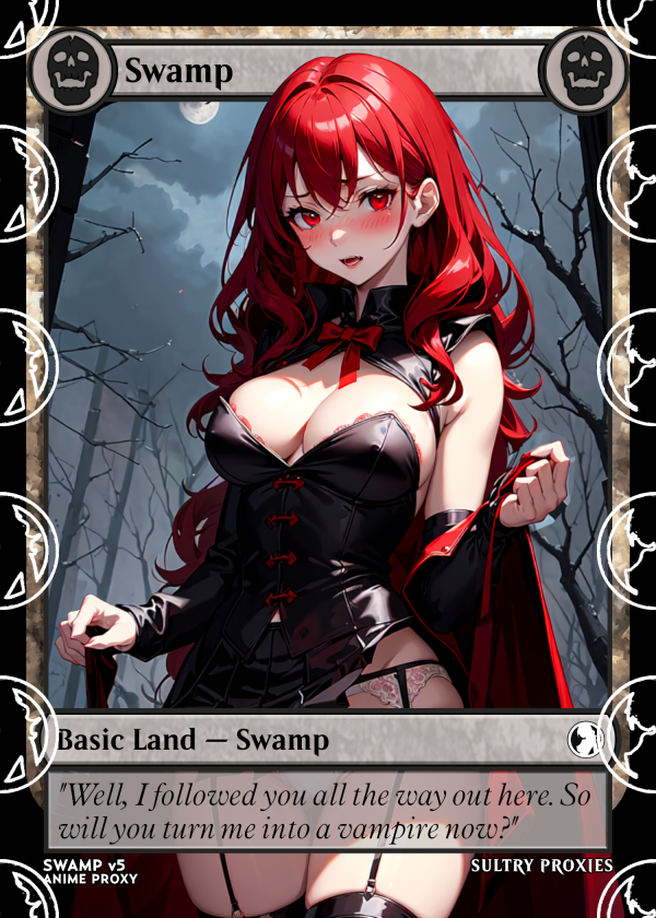 Swamp v5 Basic Land Proxy | Sultry Proxies Fan-Made Accessory for Playtesting