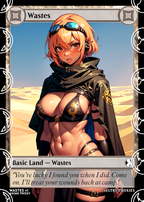 Wastes v1 Basic Land Proxy | Sultry Proxies Fan-Made Accessory for Playtesting
