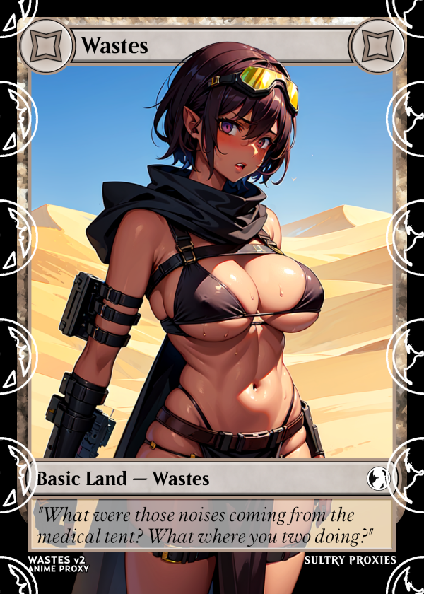 Wastes v2 Basic Land Proxy | Sultry Proxies Fan-Made Accessory for Playtesting