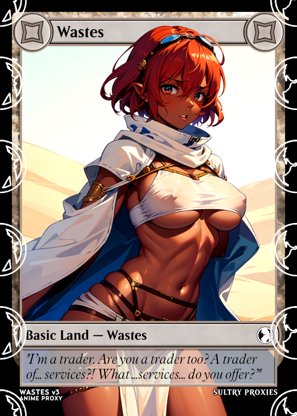 Wastes v3 Basic Land Proxy | Sultry Proxies Fan-Made Accessory for Playtesting