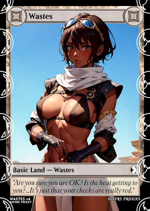 Wastes v4 Basic Land Proxy | Sultry Proxies Fan-Made Accessory for Playtesting