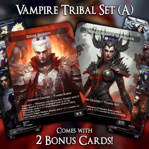 Vampire Tribal Set (A) - 10 Proxies + 2 Extra - Exclusive Designs for Collectors - Premium Proxy Cards!