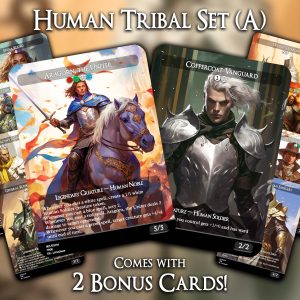 Human Tribal Set (A) - 10 Proxies + 2 Extra - Exclusive Designs for Collectors - Premium Proxy Cards!